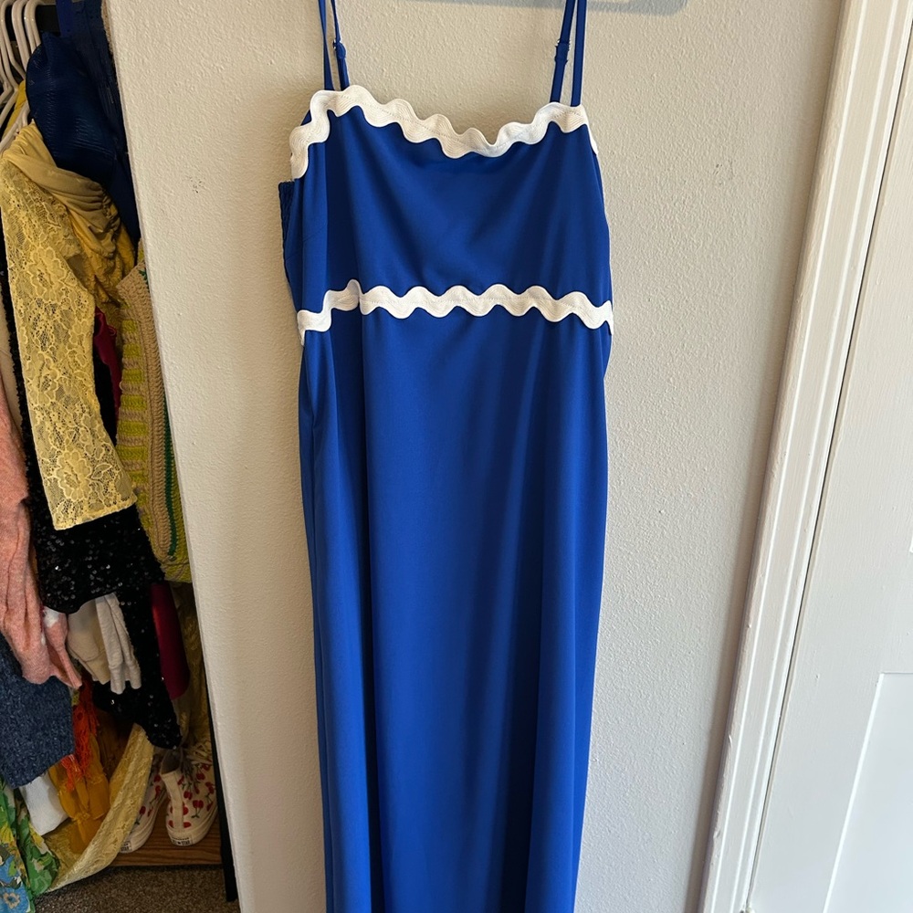 Amazon Blue and White Maxi Dress